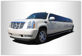 White Cadillac Escalade Wedding Limo