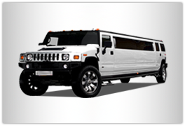 White Hummer H2 Limo Wedding